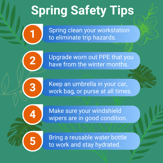 30 spring safety tips for the workplace